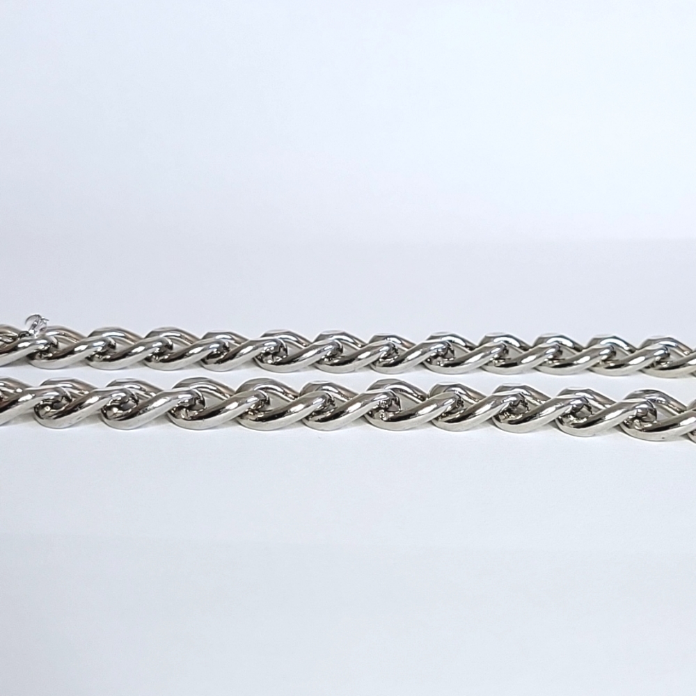 NINE WEST Chain Link Silver Color Necklace Lobster Clasp - Picture 6 of 8